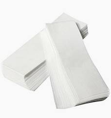 100 PCS White Large Facial/ Body Hair Removal Non Woven Wax Strip Epilating Waxing Strips -Beauty Supply Outlet