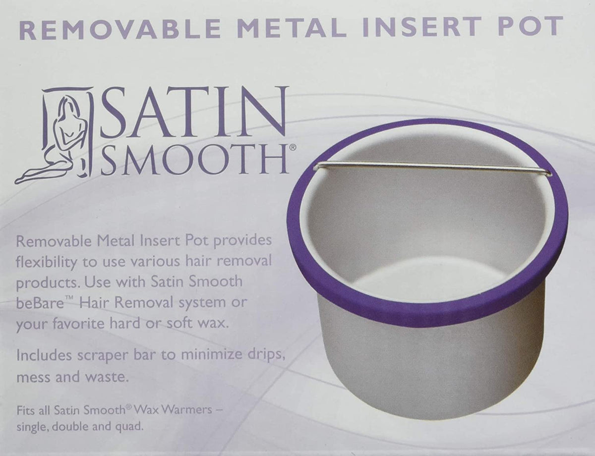Satin Smooth Empty Metal Pot Can Soft and Hard Waxes, Warmers