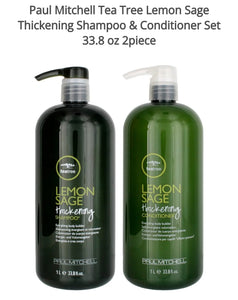 Paul Mitchell Tea Tree Lemon Sage Shampoo & Conditioner Litre Duo