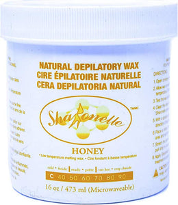 Sharonelle Microwave Natural Depilatory Wax - All Purpose for all Skin, Home Waxing, Stripless Microwaveable Hot Hair Removal Wax Men Body, Face, Eyebrow, Nose, Ear, Upper Lip, Legs, Underarms, Arm (Honey) -Beauty Supply Outlet